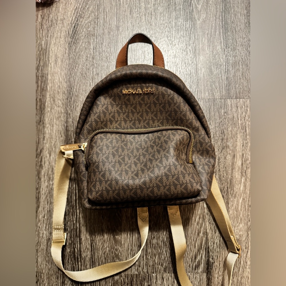 Michael Kors Signature Brown Backpack